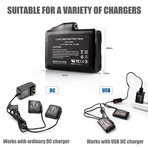 SNOW DEER 7.4V 2200MAH Rechargeable Li-ion Batteries (2pcs Battary only,not Include Charger) - Image 3