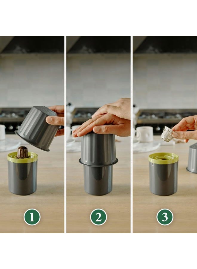 Dualit EcoPress Aluminium Coffee Capsule Recycling Tool - Nespresso Compatible Recycler - Premium Eco Friendly Tool for & Nespresso Capsules & Coffee Grounds. - Image 3