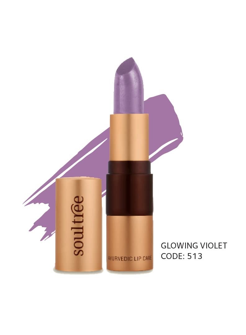 SoulTree Ayurvedic Lipstick glowing Violet 513 4gm - Image 2