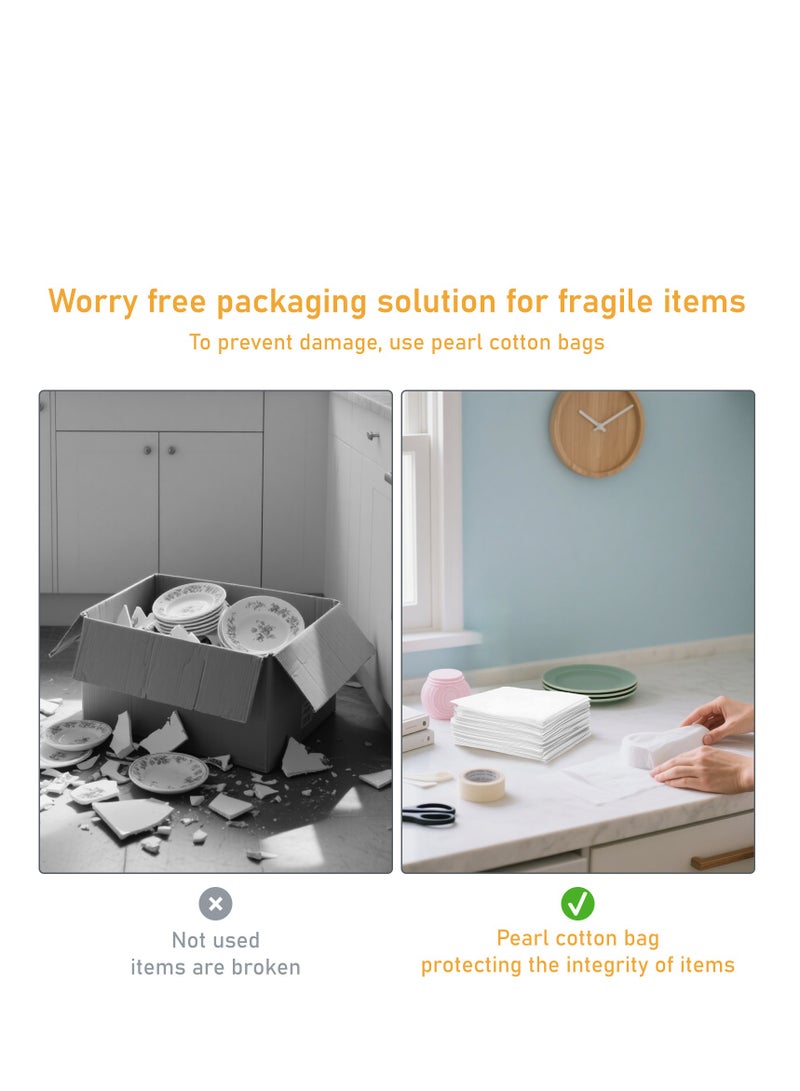Generic 100 packaging mobile foam bags and sheets, 5 buffer foam packaging bags (7.8X7.8 ", 12X7.5", 12X12 ", 14X14", 16X16 ") with 60 fragile labels are used to buffer the packaging of mobile foam packaging bags.  - Image 3