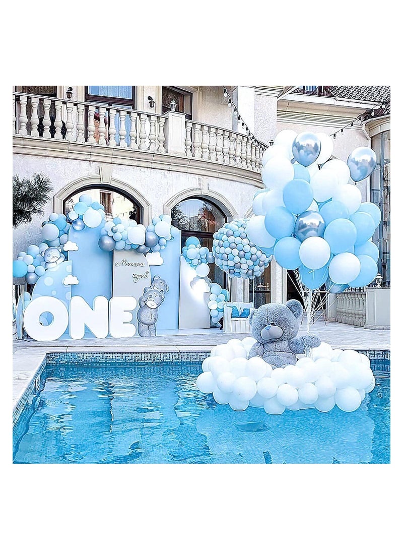 JOLLITY LLC Pastel Latex 12 inches Macaron Balloons for Baby Shower Wedding Birthday Party Decoration Supplies 40pcs (Blue) - Image 3