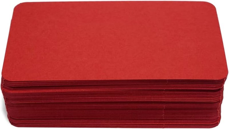 PPAPPAPPIYO 3.5x2 Blank color index cards (100) Paper - Blank (red) - Image 1