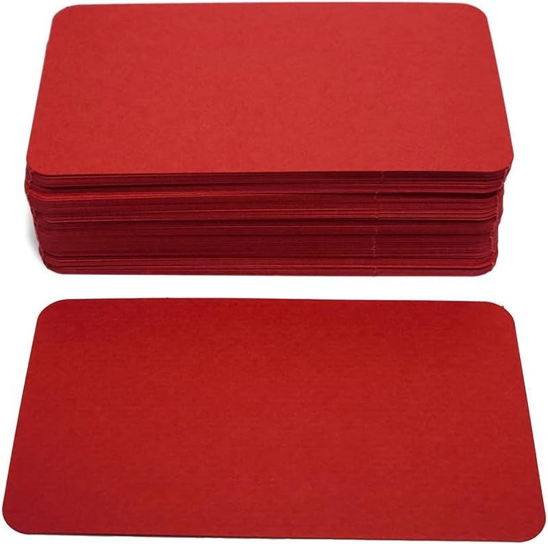 PPAPPAPPIYO 3.5x2 Blank color index cards (100) Paper - Blank (red) - Image 2