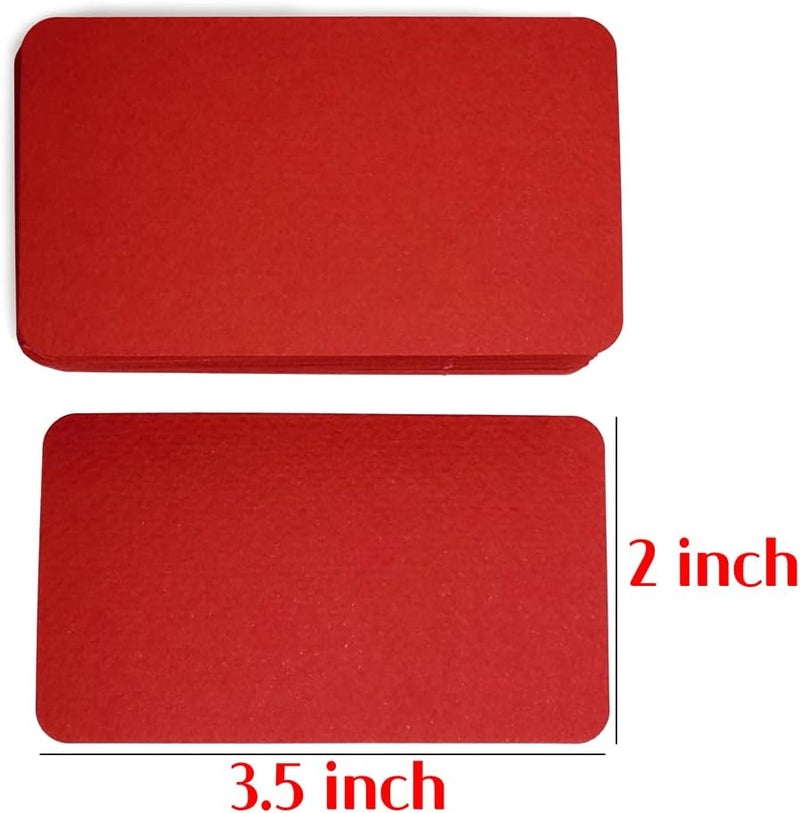 PPAPPAPPIYO 3.5x2 Blank color index cards (100) Paper - Blank (red) - Image 3