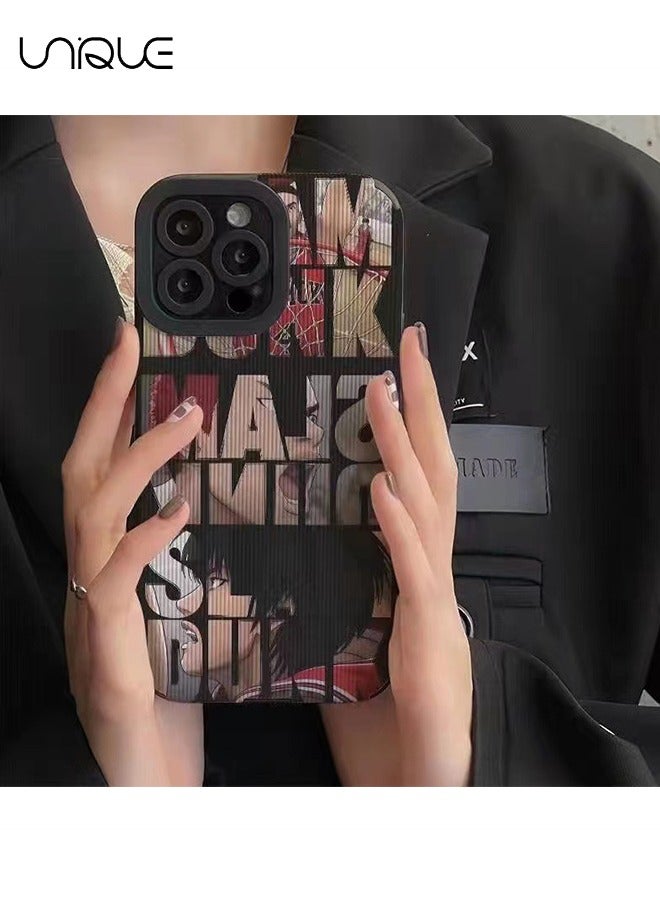 Unique Compatible with iPhone 14 Pro Max Phone Case, Slam Dunk Phone Case, Anime Character Phone Case - English Graffiti Phone Case - Stylish Handsome Phone Case - TPU Drop Protection - Image 2