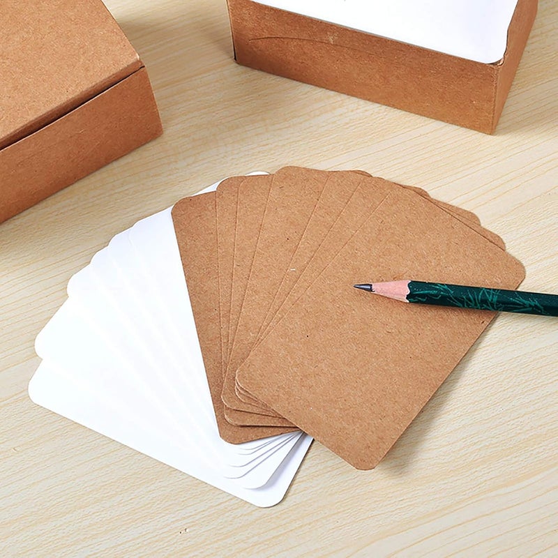 VANRA 300 Small Blank Cards 3.5x2 inches Color Cardstock Study Flash Cards Index Cards, Unruled with Rounded Corners (Assorted colors, 300/Pack) - Image 4
