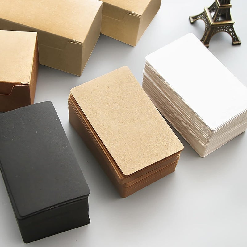 VANRA 300 Small Blank Cards 3.5x2 inches Color Cardstock Study Flash Cards Index Cards, Unruled with Rounded Corners (Assorted colors, 300/Pack) - Image 2