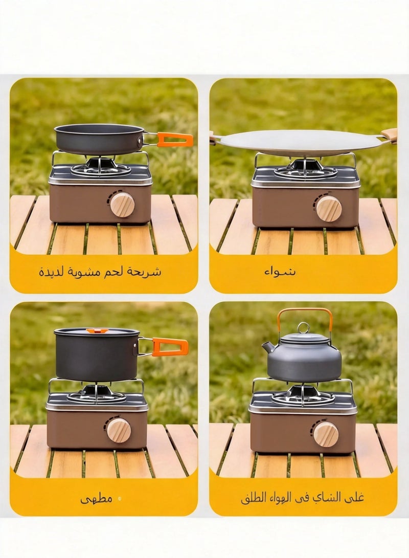 Jourvent Ultra Lightweight Portable Gas Stove - Multi-functional Cassette Gas Stove for Outdoor Camping, Fishing, and Indoor Cooking, No Power Supply Needed, Perfect for All Your Adventures - Image 5