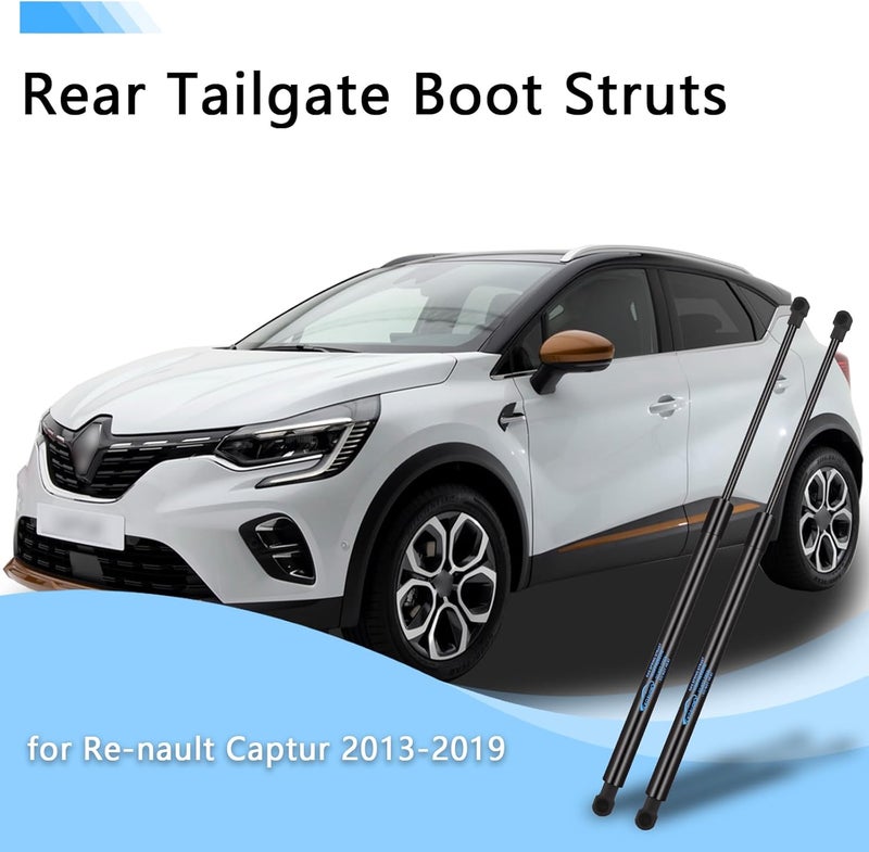 Koaudb 2Pcs Boot Struts for Re-nault Captur 2013-2019 Rear Tailgate Boot Gas Struts Lift Support System Gas Strut Heavy Duty Car Rear Tailgate Boot Gas Struts Replace #844301324R - Image 2
