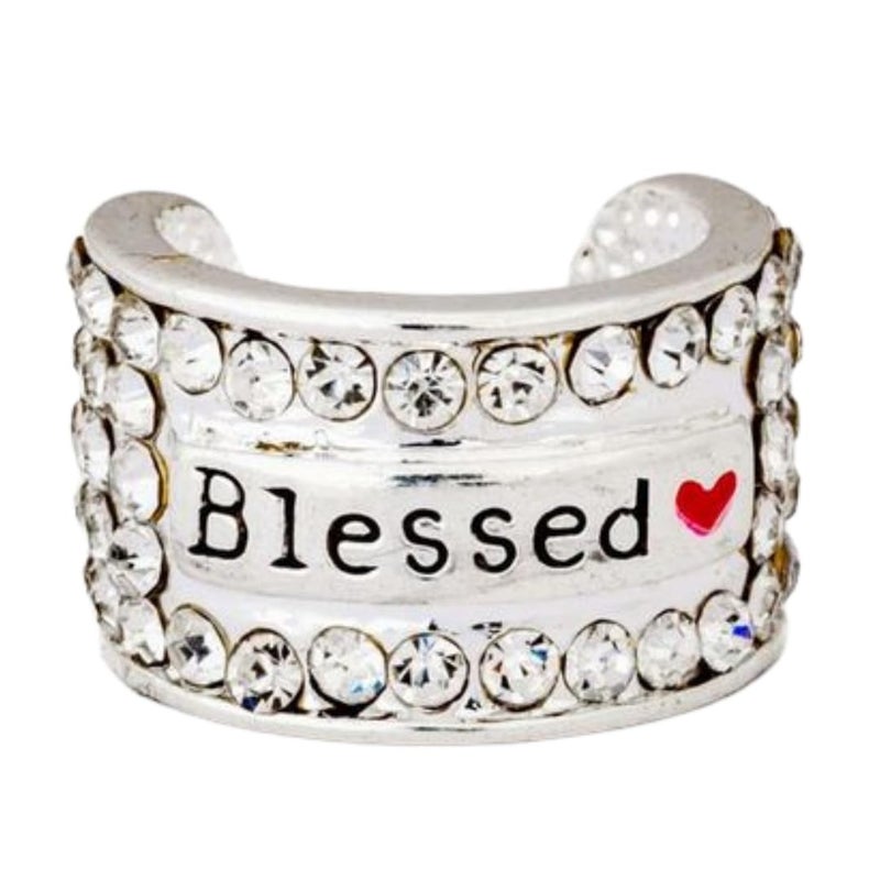 Charmed Custom Stethoscope Charms - Blessed Charm - Gifts for Nurses, Doctors, Veterinarians, Technicians, Surgeons Healthcare Professionals - Metal Silver 0.5" Ring Charm - Image 1