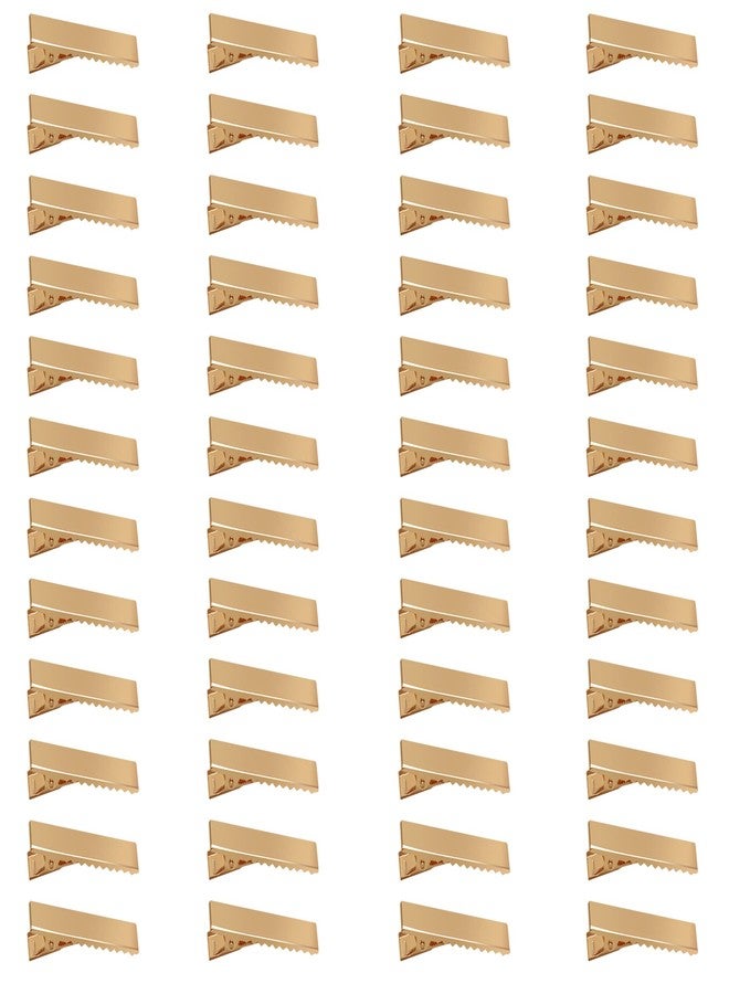 DealEachDay 50 Pcs 3.5cm Alligator Hair Clips Gold Hair Clips Crafts Accessory for Arts Crafts Projects Hair Styling and Makeup - Image 1
