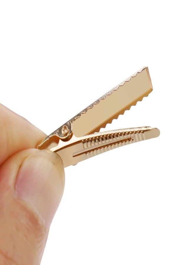 DealEachDay 50 Pcs 3.5cm Alligator Hair Clips Gold Hair Clips Crafts Accessory for Arts Crafts Projects Hair Styling and Makeup - Image 3