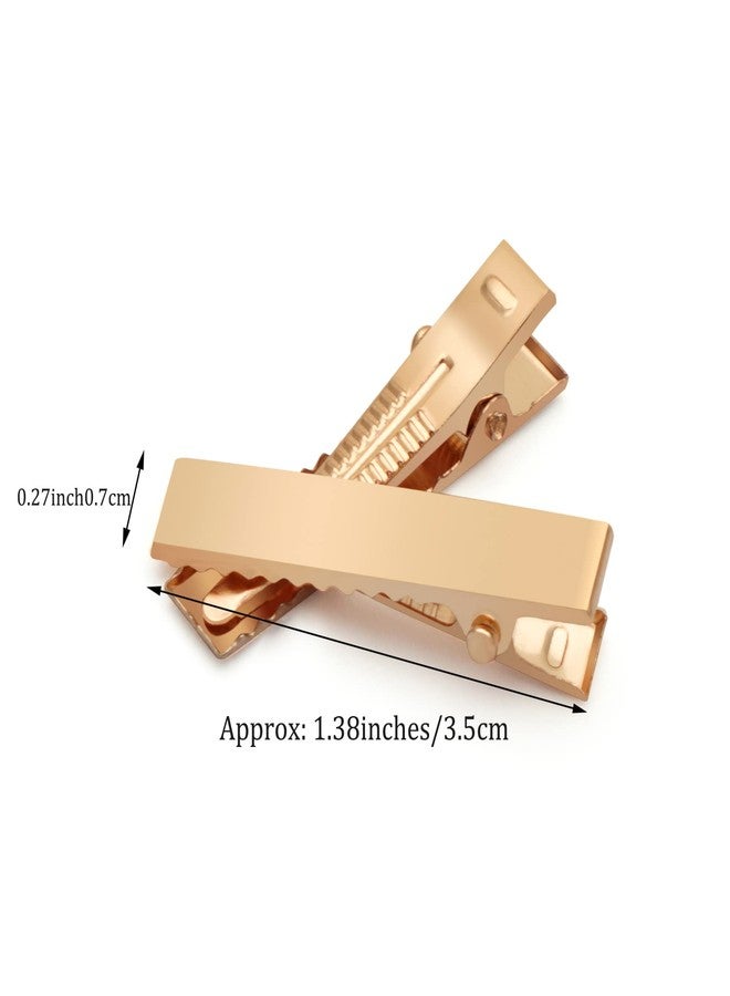 DealEachDay 50 Pcs 3.5cm Alligator Hair Clips Gold Hair Clips Crafts Accessory for Arts Crafts Projects Hair Styling and Makeup - Image 2