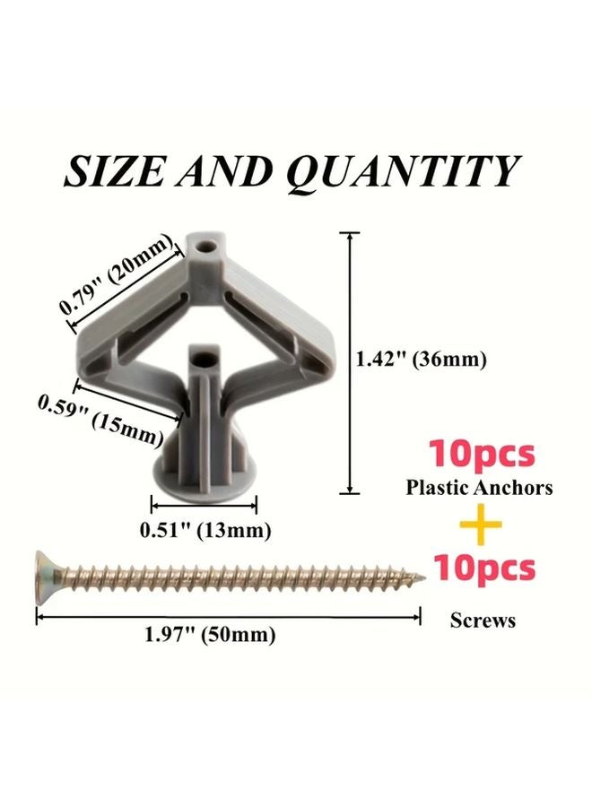 Simple Style Carbon Steel Wood Screws With Plastic Expansion Bolts For Drywall Hollow Walls - Image 3