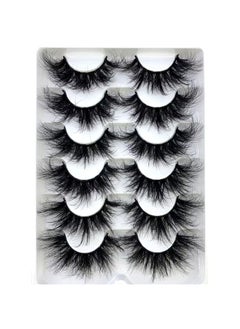 HBZGTLAD HBZGTLAD 6 Pairs False Eyelashes Cat-Eye Fluffy Faux Mink Lashes 8D Wispy Lashes Dramatic Long Thick Volume Fake Eye Lash(SR-03)  - Image 5
