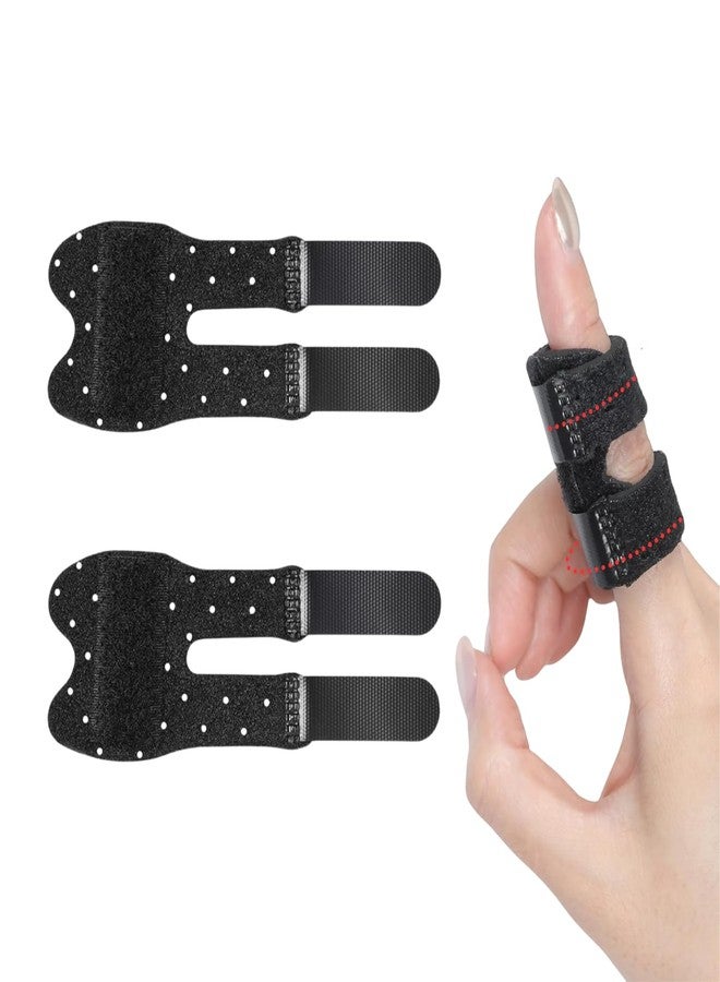 BendJoy® 2Pcs Aldult-Size Finger Splint Applicable to Middle/Index/Ring Finger Breathable | Ventilated | Multi-Finger | Adult-Size Fit | Pain Relief | Adjustable - Image 1