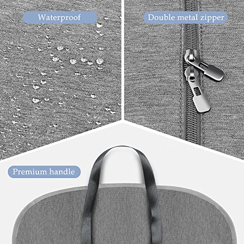 Limoomil Heavy Duty Waterproof Garment Bag for Travel, Tear Resistance Suit Bag for Men Travel for Suits, Tuxedos, Coats, Uniform. Grey, 42 inch… - Image 4