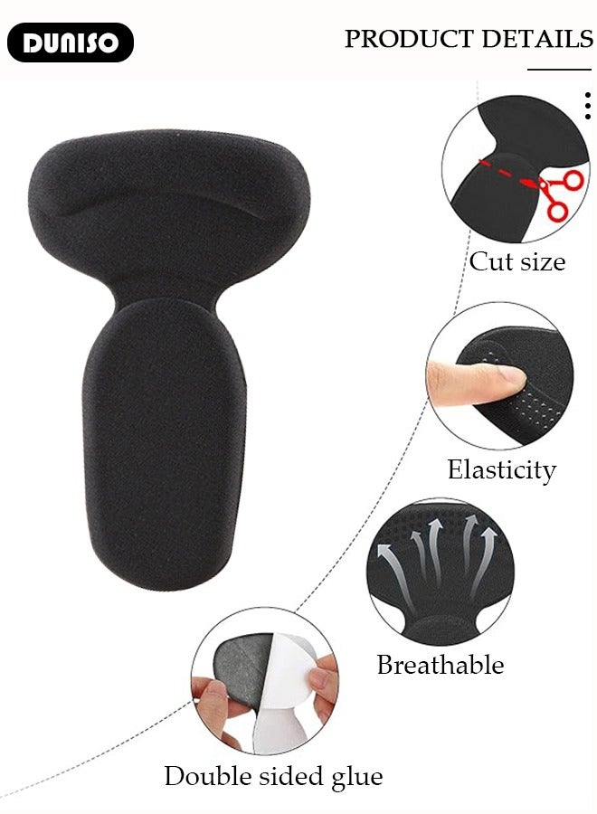 DUNISO 2 Pairs Heel Pads, Heel Cushion Pads for Loose Shoes, Self-Adhesive Heel Liners, increase volume and cushioning, Improved inner Sole Preventing Heel Slipping & Blisters, Reusable Heel Protector for Heel Pain Relief - Image 2