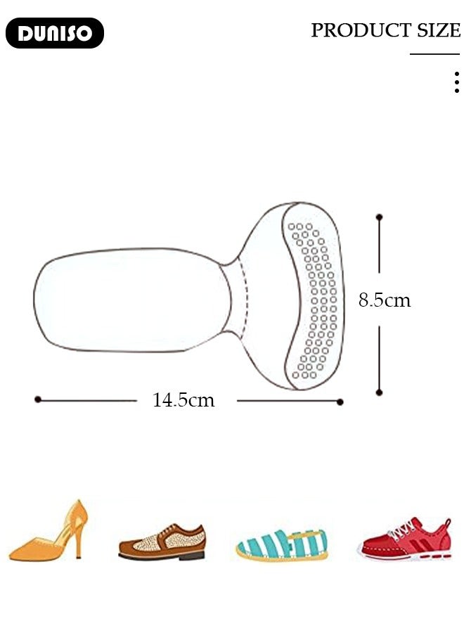 DUNISO 2 Pairs Heel Pads, Heel Cushion Pads for Loose Shoes, Self-Adhesive Heel Liners, increase volume and cushioning, Improved inner Sole Preventing Heel Slipping & Blisters, Reusable Heel Protector for Heel Pain Relief - Image 4