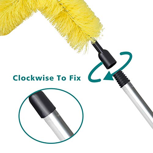 Daisypower Gutter Cleaning Brush Roofing Guard Cleaner Tool with Telescopic Extension Pole, Easy Remove Leaves and Debris from The Ground - Image 4
