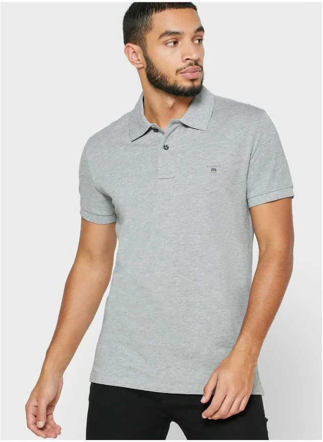GANT Chest Logo Slim Fit Polo