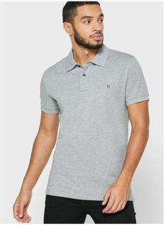 GANT Chest Logo Slim Fit Polo  - Image 1