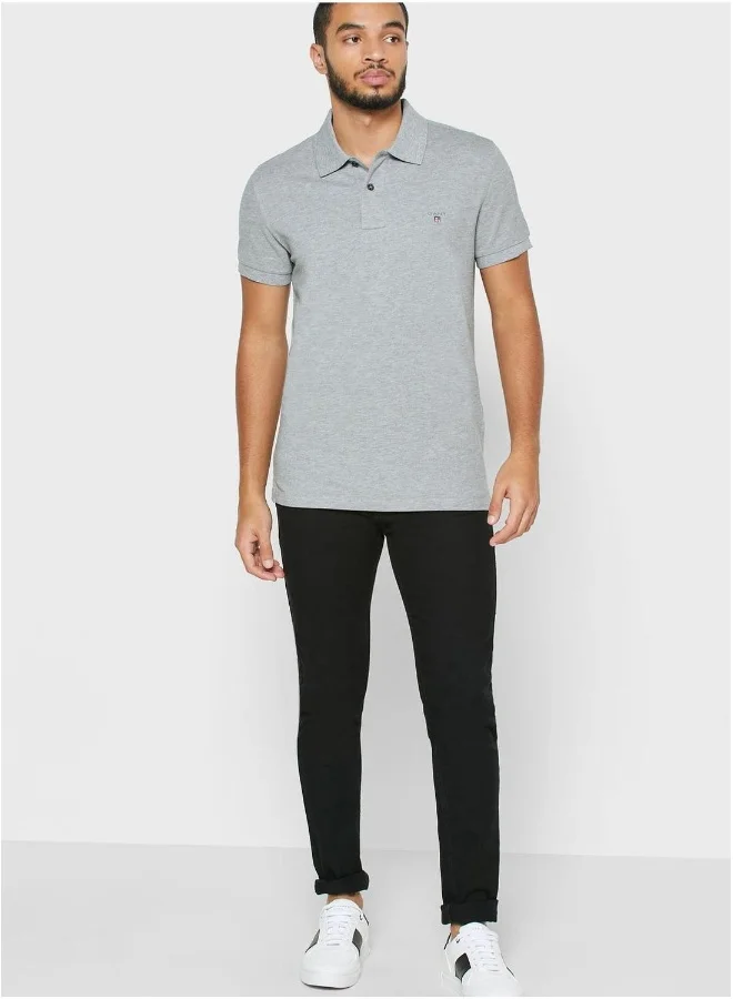GANT Chest Logo Slim Fit Polo