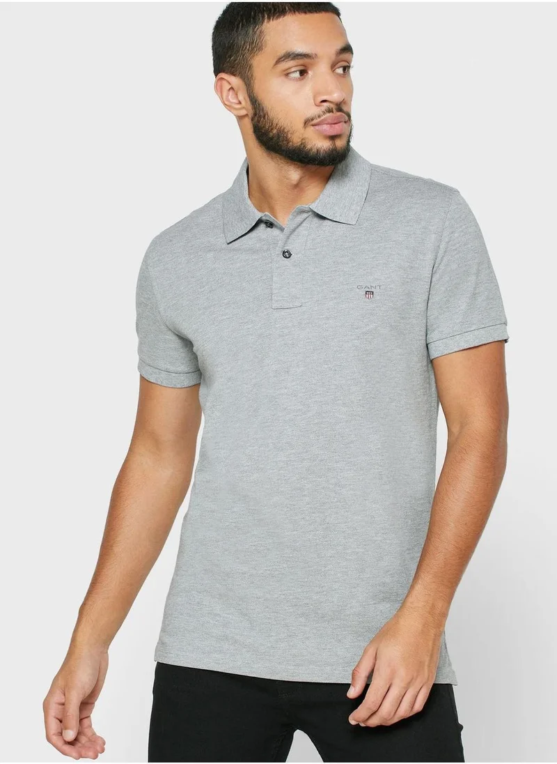 GANT Chest Logo Slim Fit Polo