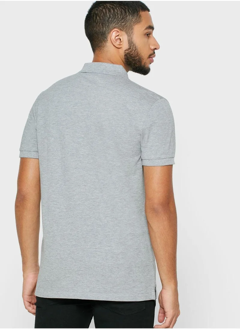 GANT Chest Logo Slim Fit Polo