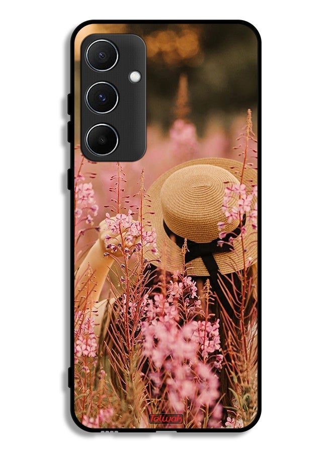 Tolwak Samsung Galaxy A55 5G Protective Case Cover Hat Girl In Flowers  - Image 1