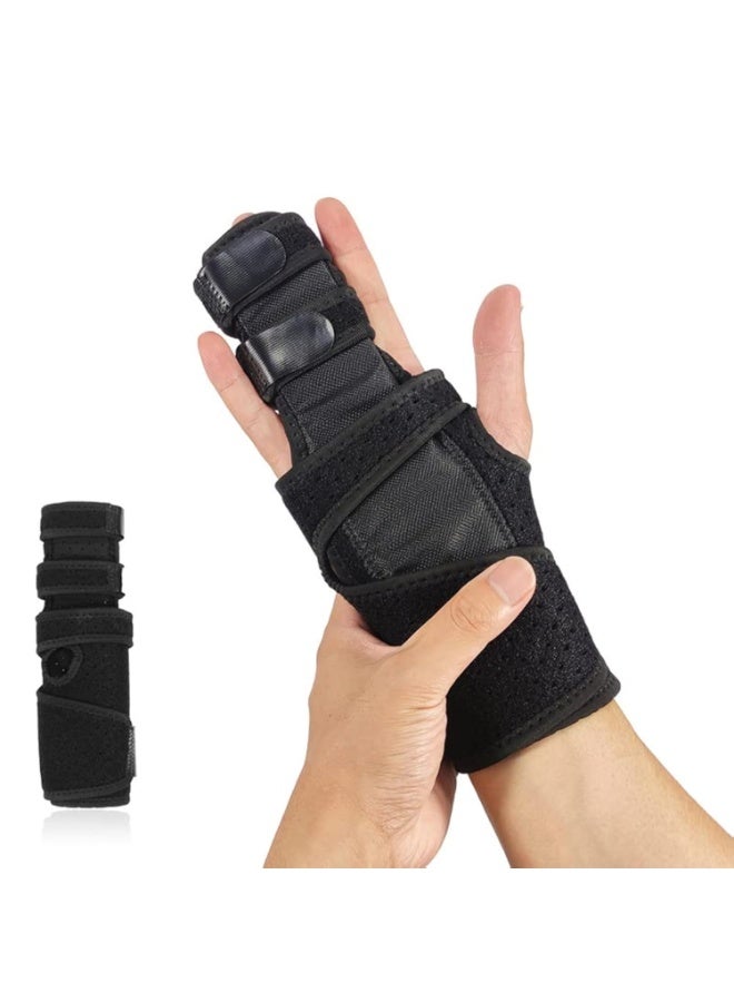 FDTY Trigger Finger Splint Finger Brace – Comfortable Finger Splints Adjustable Aluminium Finger Straighter for Bent Mallet or Arthritic Finger Joints, Fits Man & Woman - Image 1