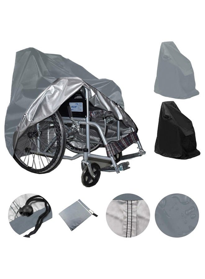 Jelowon Wheelchair Covers Waterproof,Electric Wheelchair Cover with Elastic Rope，420D Oxford Heavy Duty Wheelchair Cover for Storage,Prevent Rain Wind Dust Sun Uv 39.4x29.5x39.4inch. - Image 1
