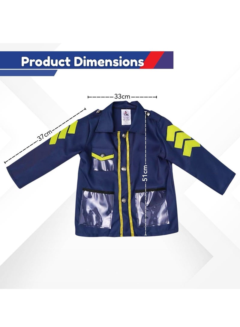 المنزل الذكي زي الشرطة الذكي للأطفال مكون من 7 قطع مع ملحقات للمناسبات المدرسية والحفلات التنكرية والحفلات ذات الطابع الخاص. - Image 2