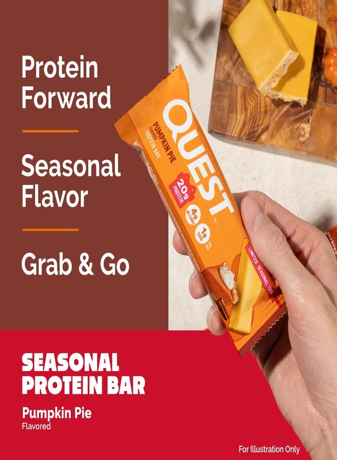 Quest Nutrition Pumpkin Pie Protein Bar, 20g Protein, 4g Net Carb, 1g Sugar, Gluten Free, 12 Count - Image 3