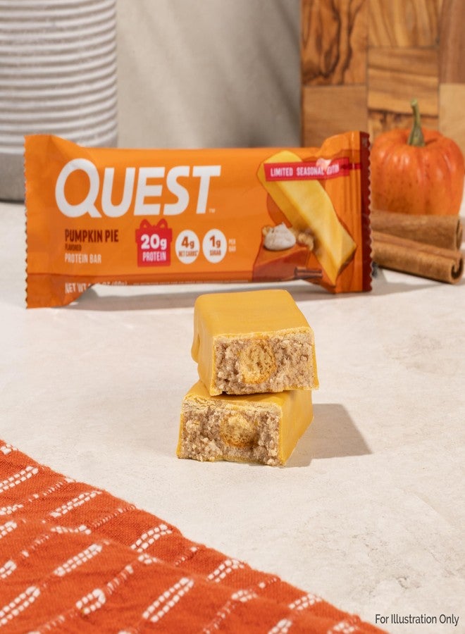 Quest Nutrition Pumpkin Pie Protein Bar, 20g Protein, 4g Net Carb, 1g Sugar, Gluten Free, 12 Count - Image 5