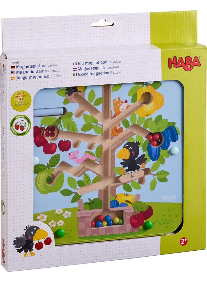 HABA Orchard Maze Magnetic Puzzle Game Fosters Fine Motor Skills Counting And Color Recognition - Image 4