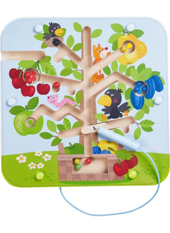HABA Orchard Maze Magnetic Puzzle Game Fosters Fine Motor Skills Counting And Color Recognition - Image 2