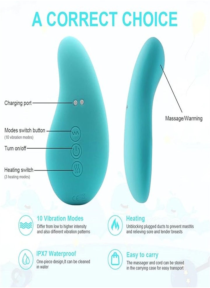 Generic Lactation Massager, Milk Feeding Heated Electric Massager - Different Modes, Improve Milk Flow and Relieve Postpartum Swelling and Pain  - Image 3