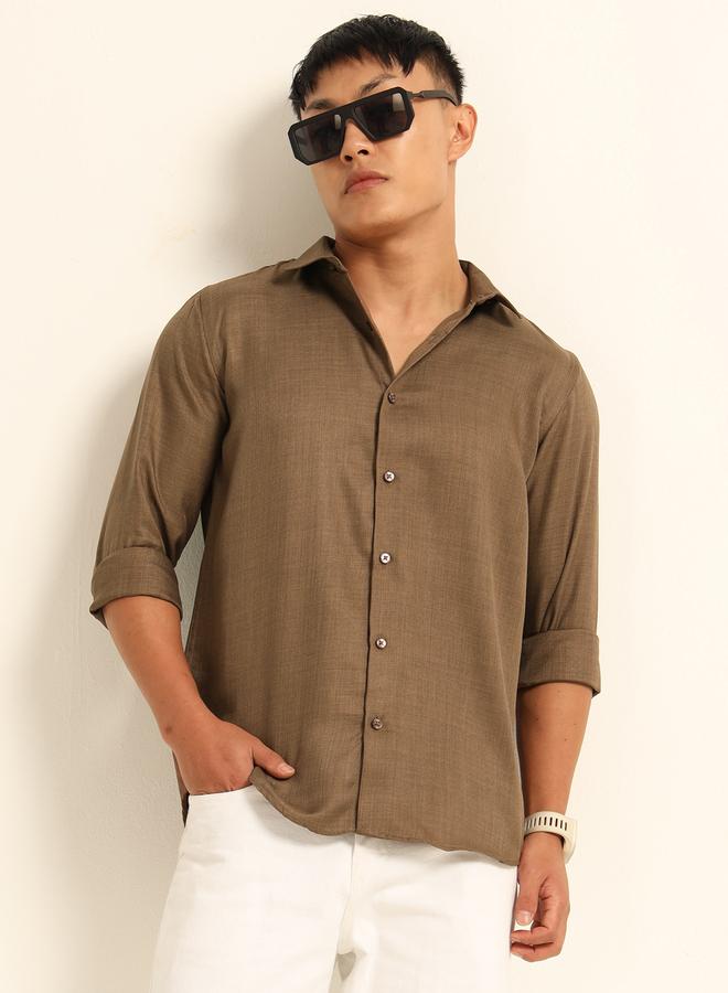 بوشيرت قميص كاجوال كلاسيك بأكمام طويلة - Image 1