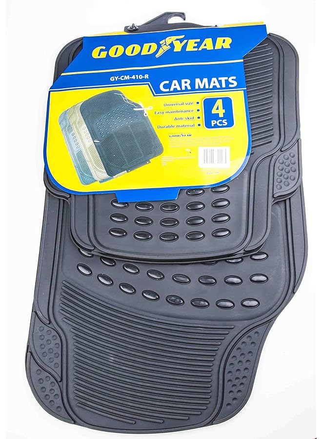 GOODYEAR Gy-Cm-410-R-Black Carpet Mats Pack Of 4