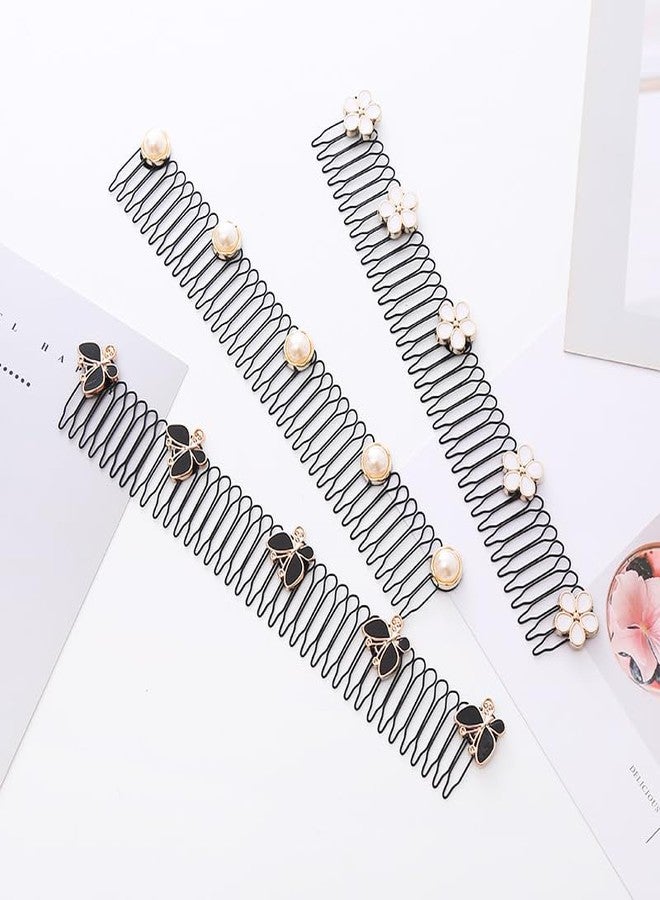 DORMITORRY U Shape Hair Finishing Fixer Comb,Invisible Hair Clip,Hair Finishing Fixer Comb Clip,Hair Comb for Women Accessories, Invisible Hair Holder, 5 Pcs - Multi Design. - Image 1