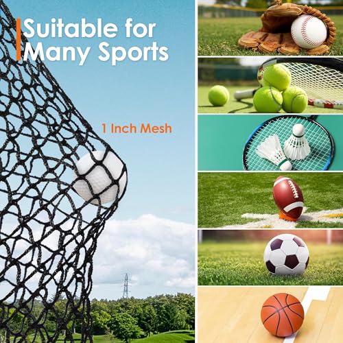 ORIENGEAR Golf Netting for Garage, Golf Hitting Practice Net 10x15ft 10x20ft, Backyard DIY Nets for Chipping Driving and Baseball Hockey Soccer Sports, with Rope and Buckle (NET ONLY Without Poles) - Image 3
