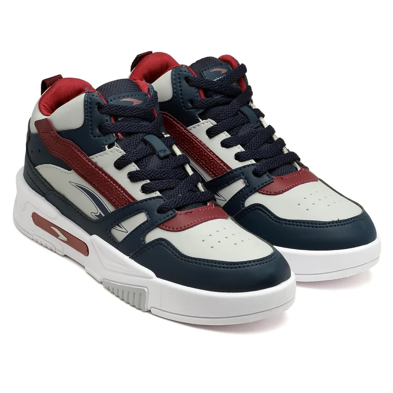 أسيان Navy Red Casual Sneakers for Men and Boys