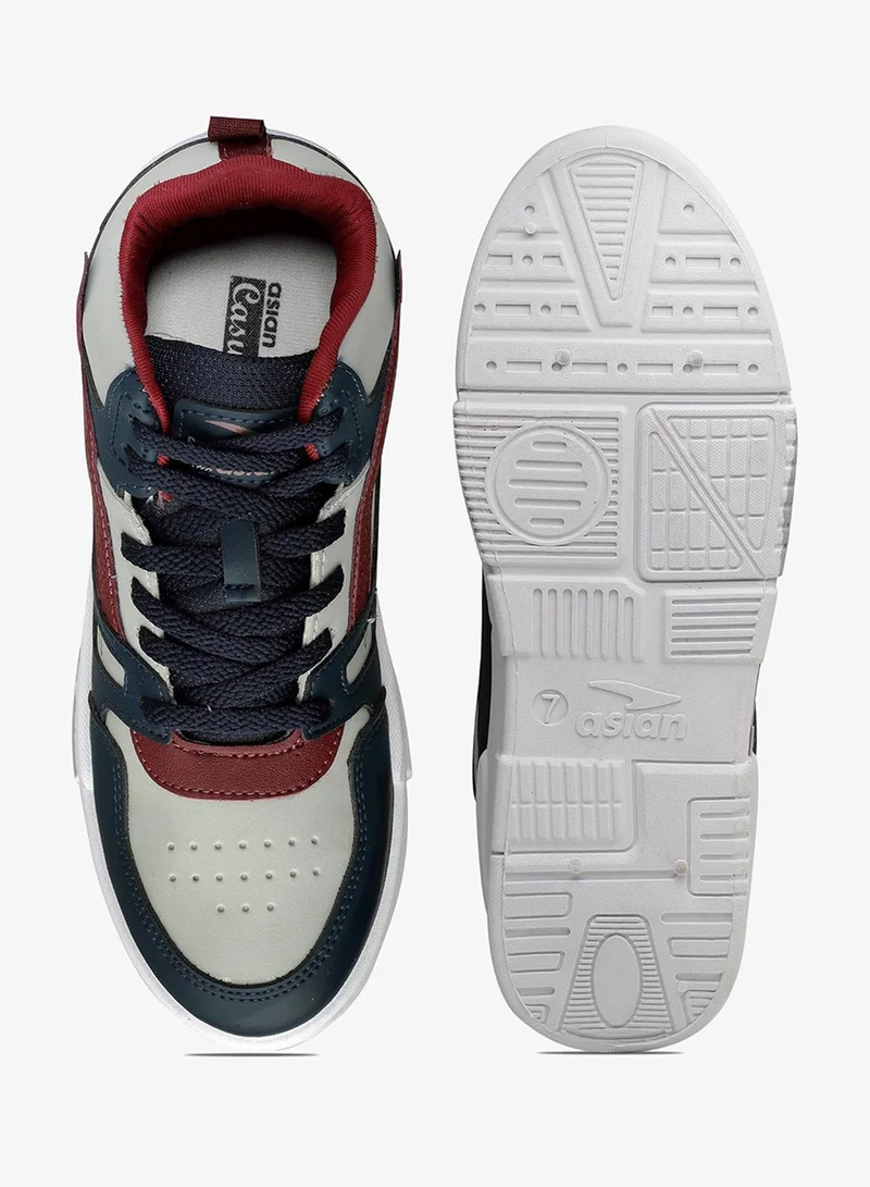 Asian  Navy Red Casual Sneakers for Men and Boys for Men | Best Price UAE