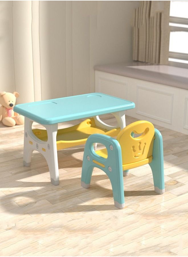 JSAITOYS - Children's Table and Chair Set Activity Desk Can Eat, Learn and Play - Image 1