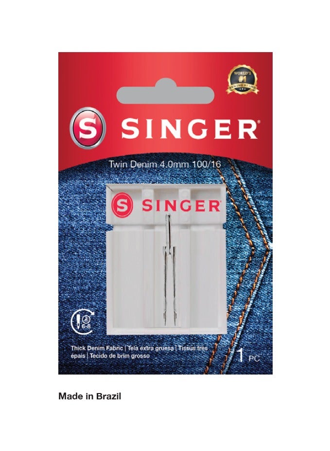 سينجر ابر سنجر مزدوجه جينز مقاس 4MM ( عبوة 1 ابره) برازيلي (100/16)