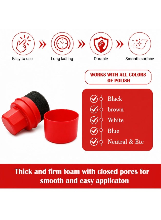 Safi Wax Foam Applicator Pad with Storage Cap for Tire Shine Wax Polish Dressing, High Density Foam Sponge Applicator for Car Tyres, Leather Seats, Dashboard, Trim, Plastic, Vinyl, Auto Detailing Cleaning Tool ERPC-SFW44083. - Image 2