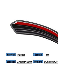 KASTWAVE 4M Car Window Side Seal Strip, Weatherproof, Soundproof, and Dust-Resistant Rubber Seal Strip for Enhanced Insulation and Trim Molding  - Image 3