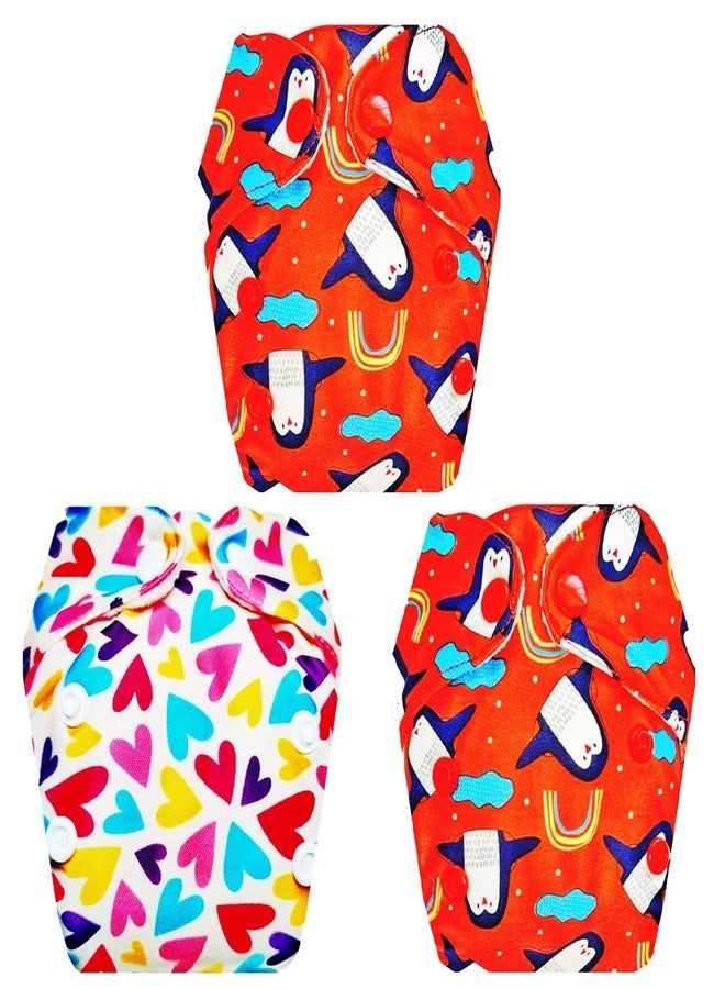 Dumbledo Premium Newborn Cloth Diaper with Integrated Soaker (Pack of 3) | Snug Fit | Breathable | Adjustable Snaps | Worry-Free Diapering | 0 - 4 Months | Unisex Baby - Image 1