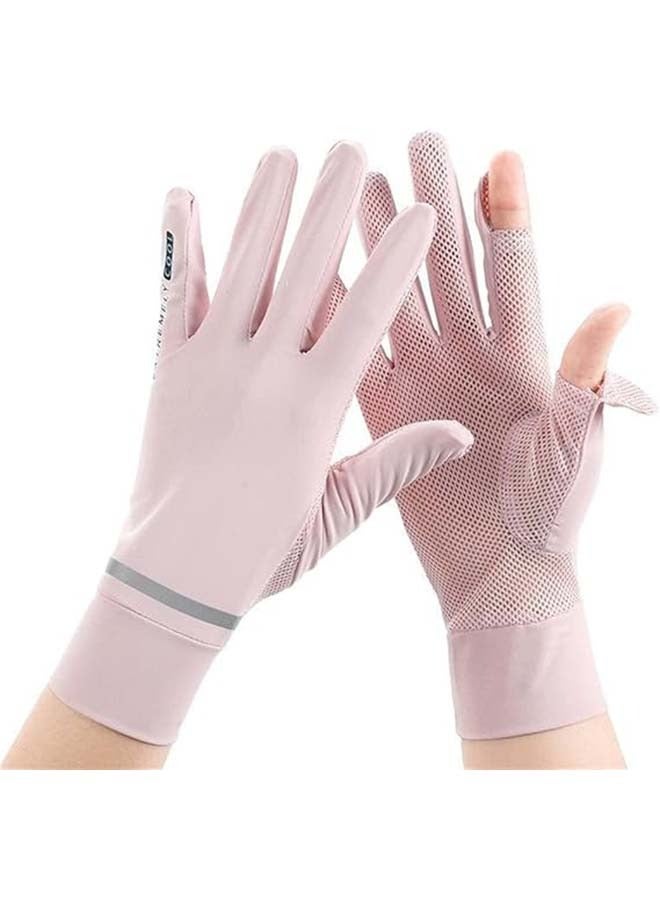 MJZ Driving gloves sun protection gloves mittens women driving gloves,  Women's Sun Protection Quick Dry Anti Slip Driving Gloves One Size  - Image 1